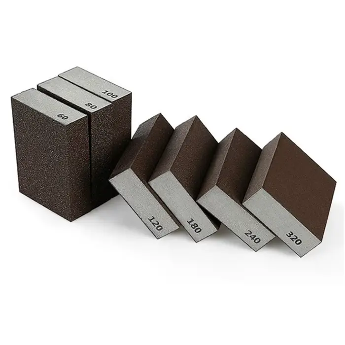 Blocs d'éponge de ponçage 60 80 100 120180 240 grain mur meulage bloc de sable papier de verre brique