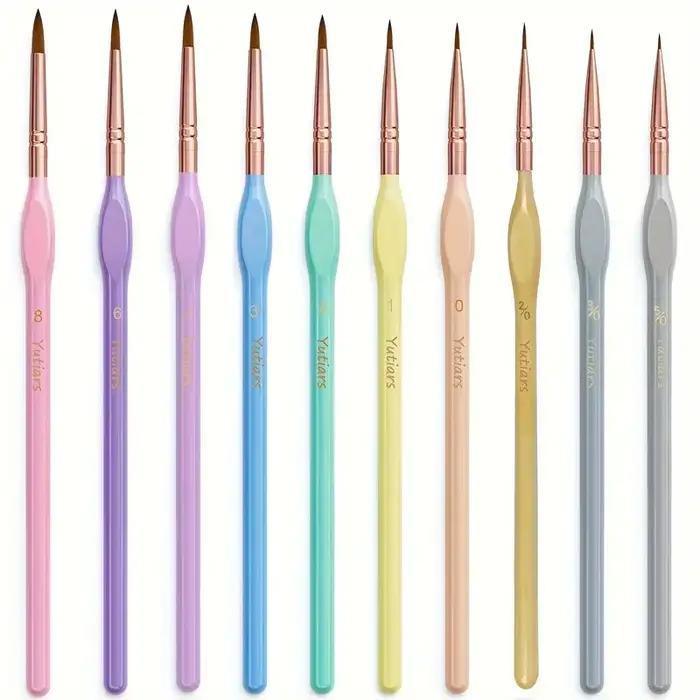 Ensemble de pinceaux miniatures de précision – Idéal pour les œuvres d'art détaillées