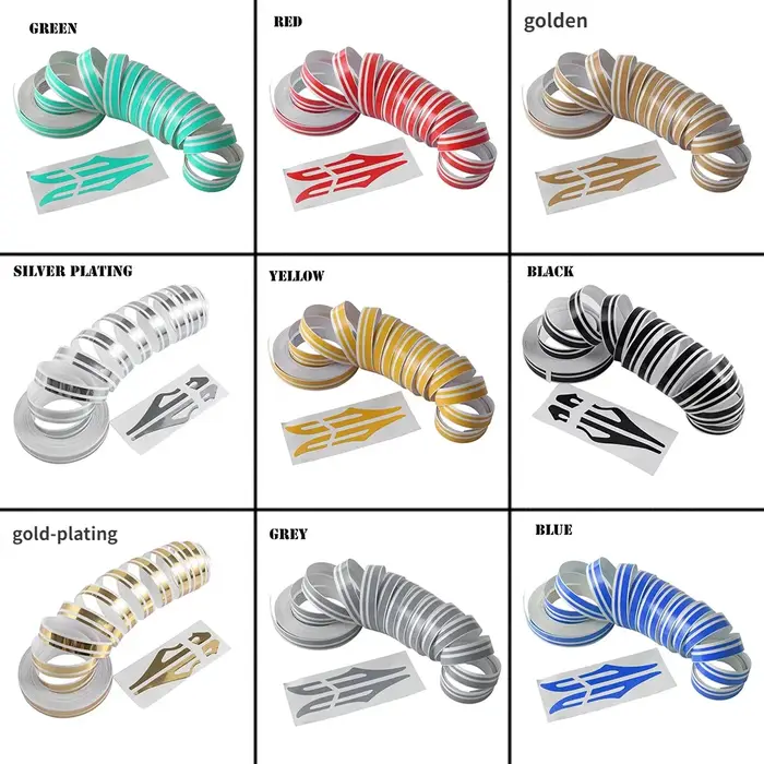 1 rouleau multicolore rayure broche