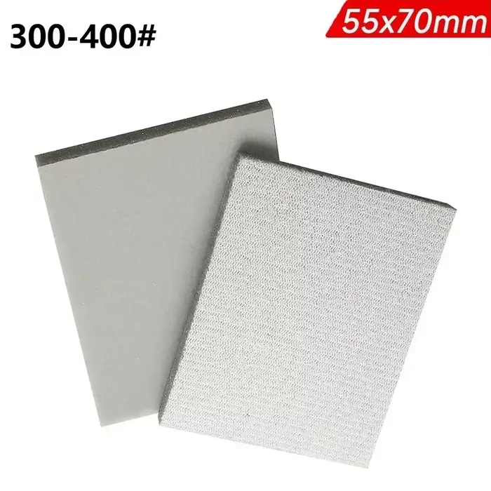 1 pièce Bloc éponge abrasive floquée carrée, grain P300-P3000, pour ponçage, type feuille de ponçage