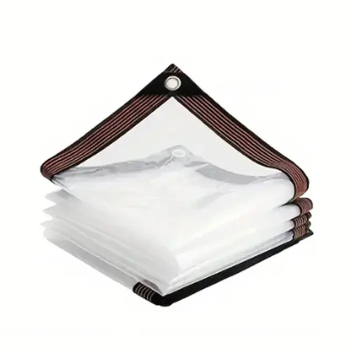 Bâche transparente en PE épaisse, imperméable, résistante aux UV et aux déchirures, en vinyle plasti