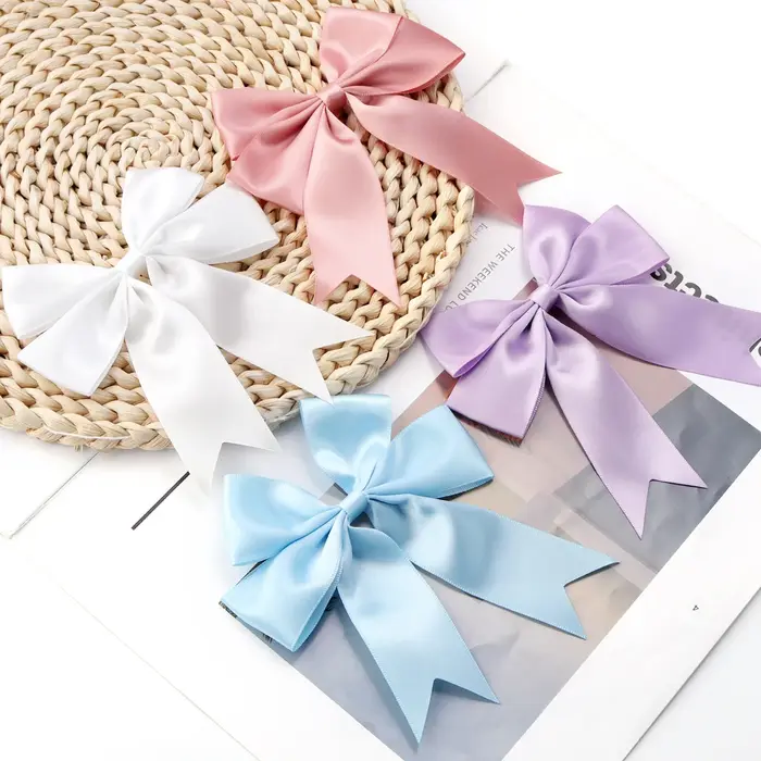 (4 pièces/paquet) 12*13cm nœuds de ruban coloré grande taille