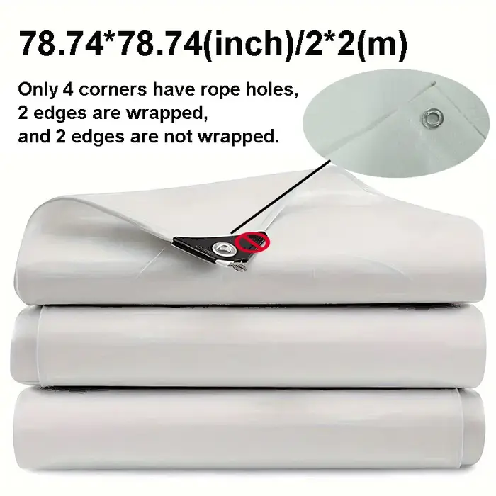 Bâche imperméable blanche, auvent rectangulaire anti-UV, voile d'ombrage pour camping, jardin, patio