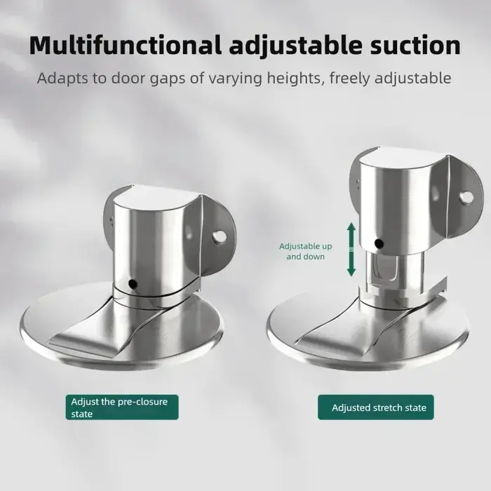 Butée de porte en acier inoxydable sans perforation