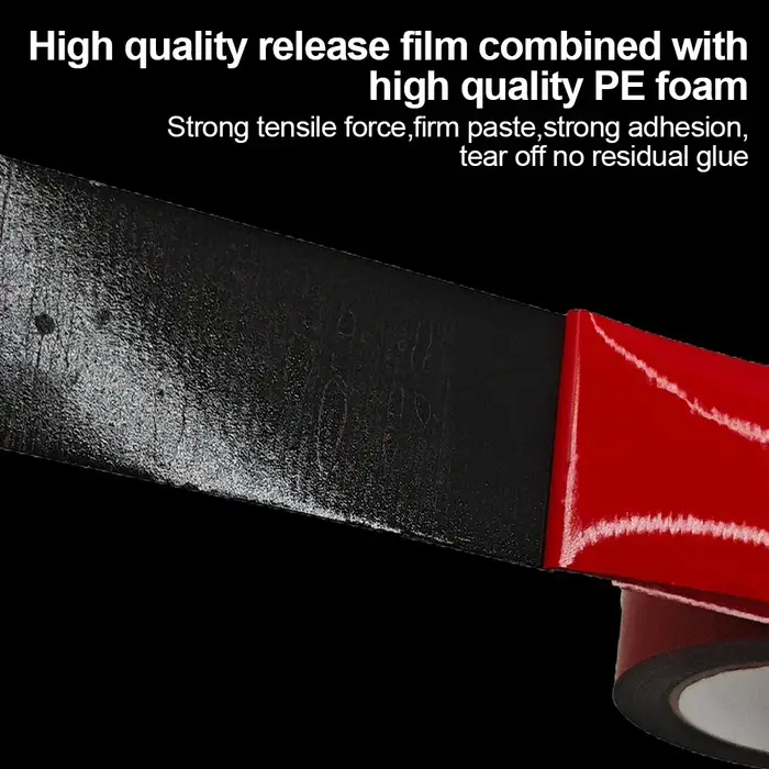 Ruban en mousse double face imperméable, éponge PE noire, auto-adhésif ultra-fort, ruban de montage rapide pour la décoration, largeur 10-40mm, 10m