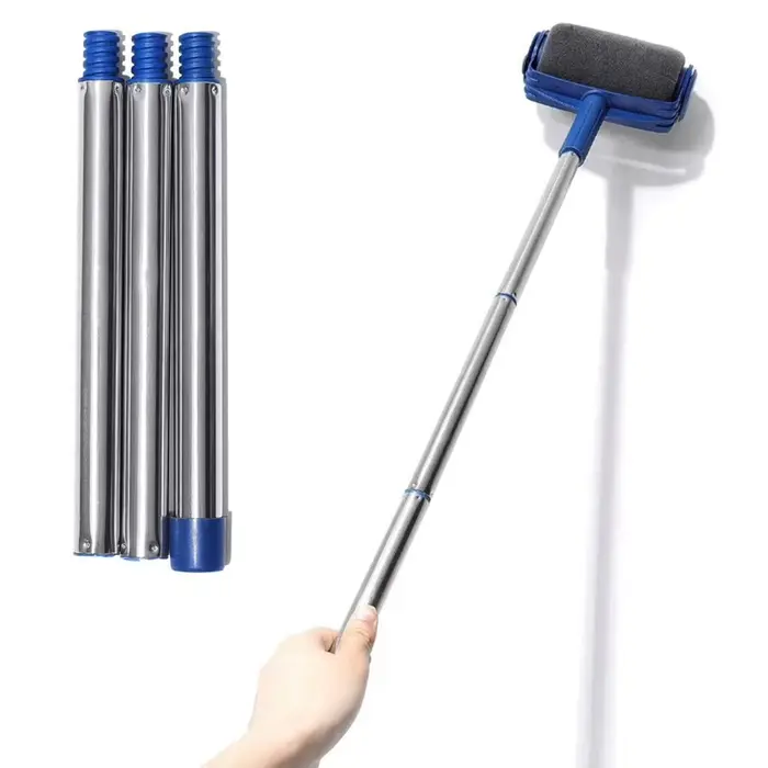 Brosse à rouleau de peinture rechargeable avec rangement intégré