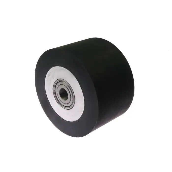 100*50mm/60mm/70mm Surface lisse rouleau en caoutchouc meuleuse à bande roue support tendeur