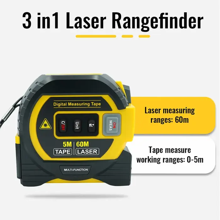 Ruban à mesurer Laser 3 en 1