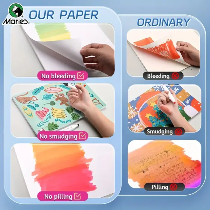 25 feuilles de papier Marie's A5/A4/A3