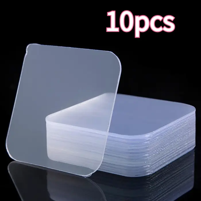 Ruban adhésif double face transparent carré – Adhésif fort, amovible et imperméable pour crochets mu