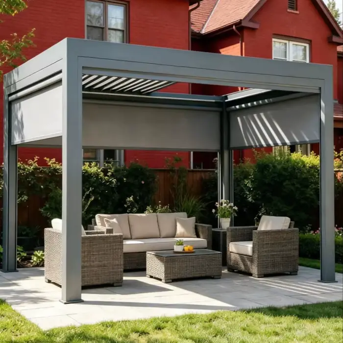 Pergola rétractable, aluminium robuste