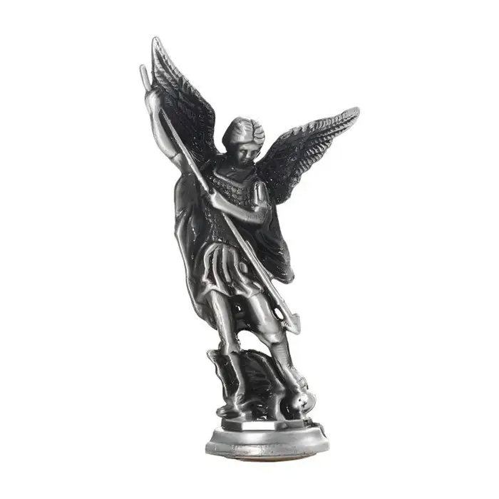 Figurine chrétienne Saint Michel, l'archange vainquant Satan, statues de gardiens en alliage de zinc