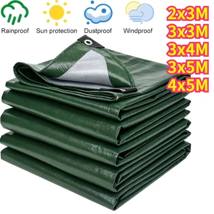 Bâche de protection robuste imperméable et résistante aux UV avec œillets pour jardin