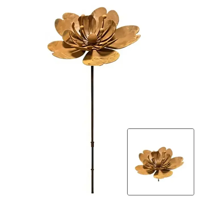 Décoration de jardin rustique florale en fonte
