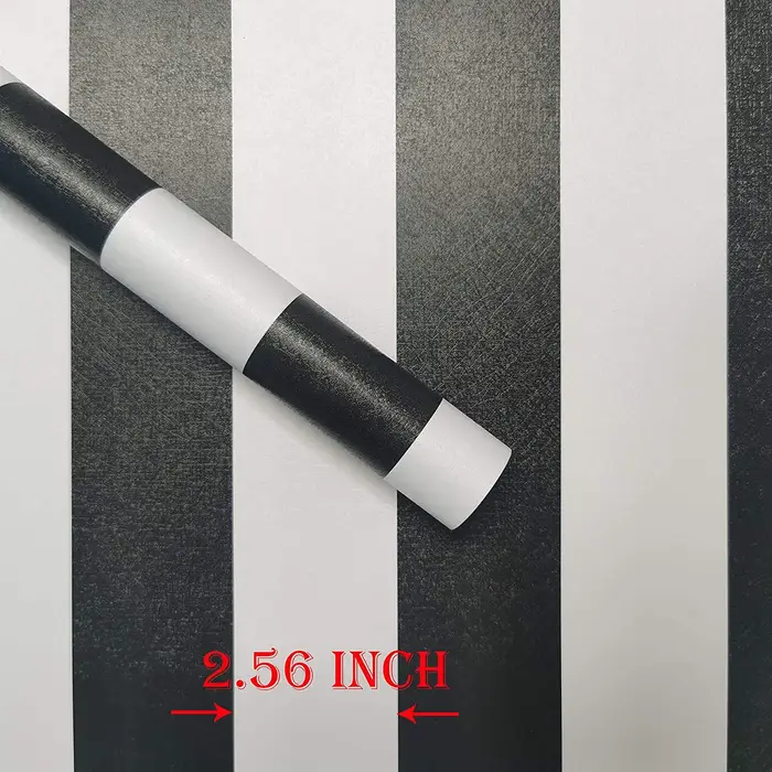 Rayure Noir et Blanc Peler et Coller Le Papier Peint Auto-Adhésif Démontable