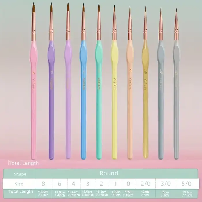 Ensemble de pinceaux miniatures de précision – Idéal pour les œuvres d'art détaillées