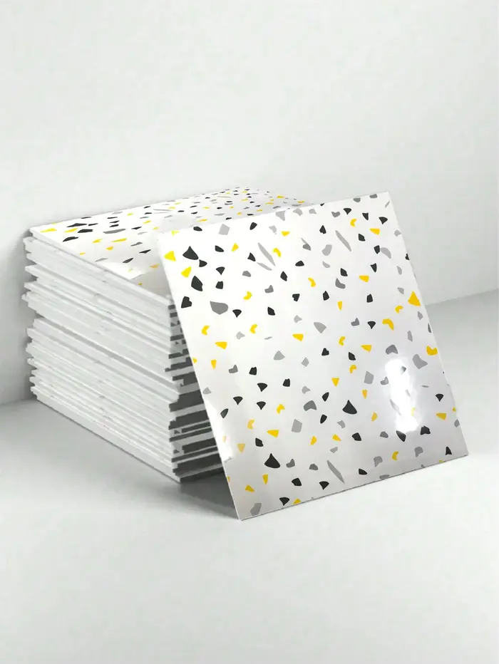 10 pièces Imitation marbre 3D carreaux de céramique mur rénovation décoration autocollant imperméable auto-adhésif