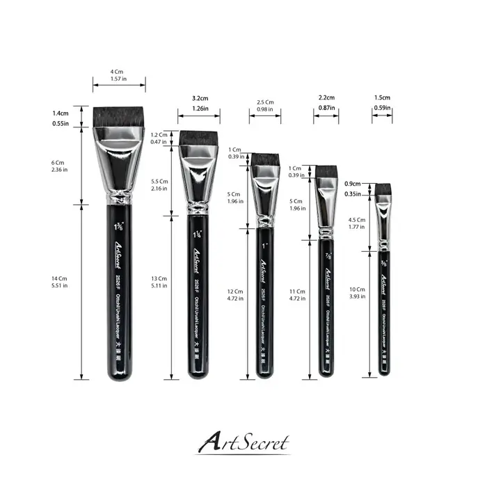 Artsecret professionnel laque Urushi brosse naturel cheveux courts