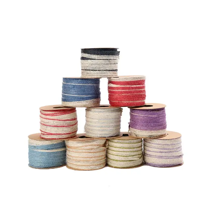 Ruban en Toile de Jute Vintage Naturelle de 5 Mètres et 10mm