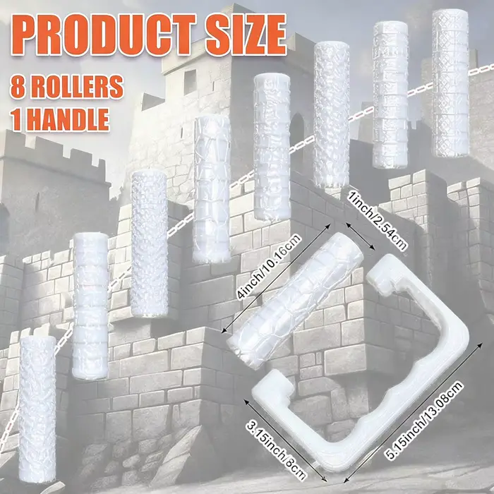 Ensemble de rouleaux texturés blancs
