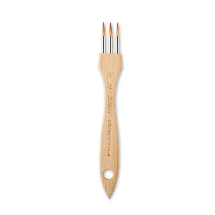 Pinceau de peinture multi-dents rond/plat, flexibilité, bonne Adsorption de pigments, brosse d'aquar
