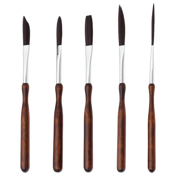 Ensemble de 5 pinceaux à rayures, pinceaux de détail haute performance, pinceaux portables pour pein