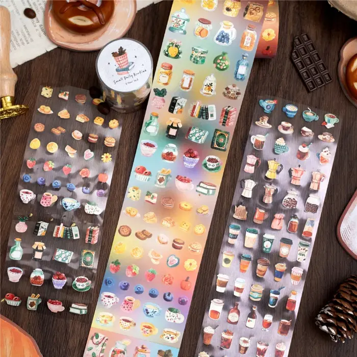 1 rouleau de ruban Washi à motifs de desserts et de collations