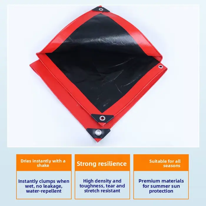 Bâche en toile rouge épaissie 220g