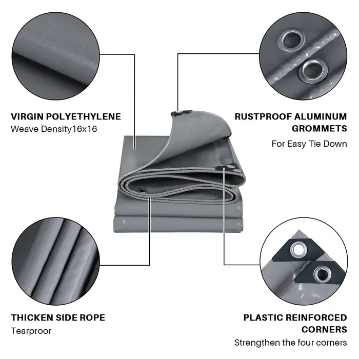TarLII-Couverture de bâche en PVC extra imperméable
