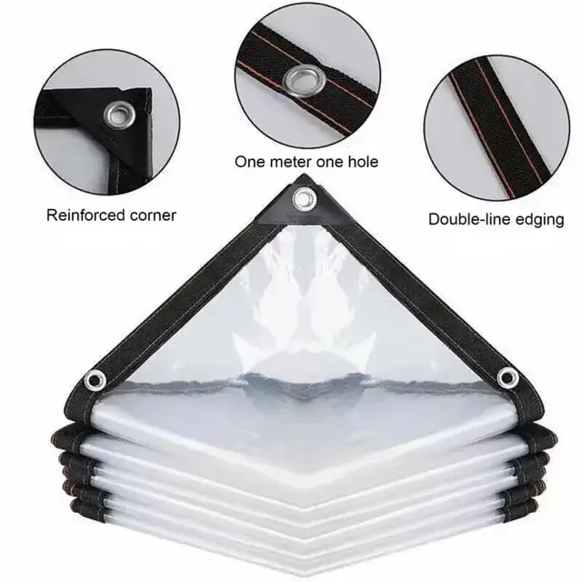 Bâche transparente imperméable pour jardin, bâche en polyéthylène transparente imperméable, couvertu