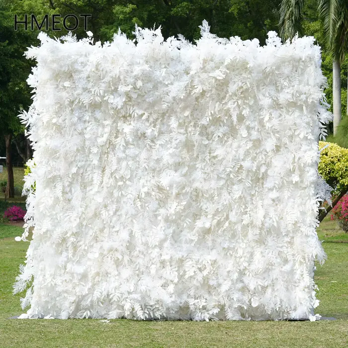 HMEOT H8055 Mur de fleurs artificielles en tissu enroulable