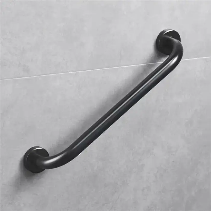 Barre d'appui antidérapante en aluminium noir/blanc pour salle de bain