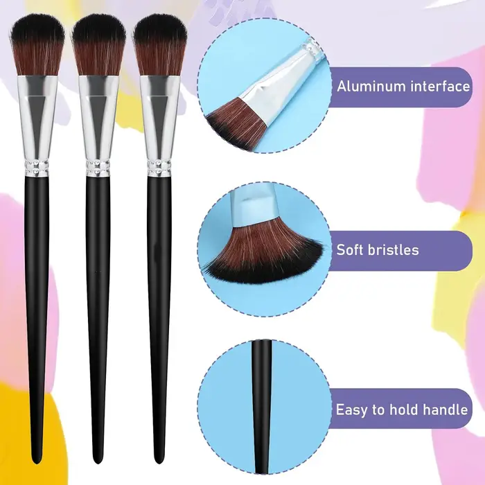 6 pièces brosse de vadrouille pour peinture acrylique 1 pouce pinceau de mélange pinceaux