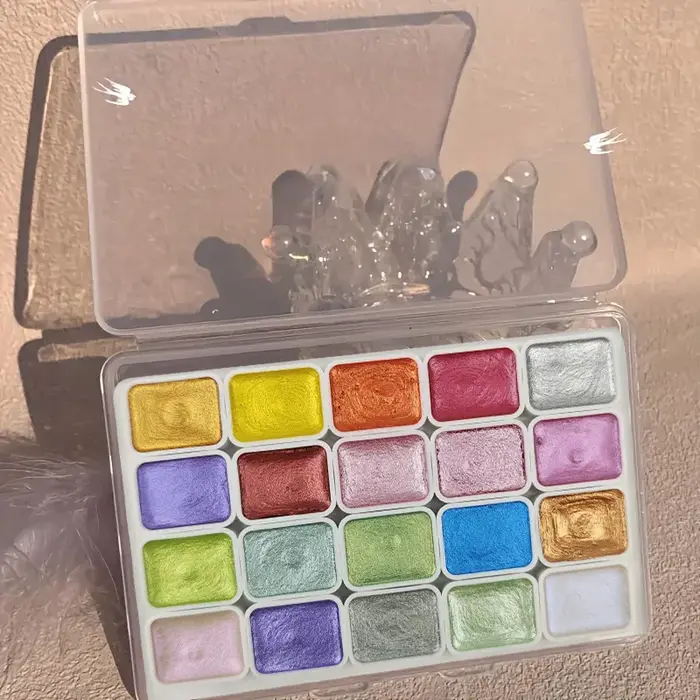 Peinture aquarelle nacrée 20/24/60/72 couleurs