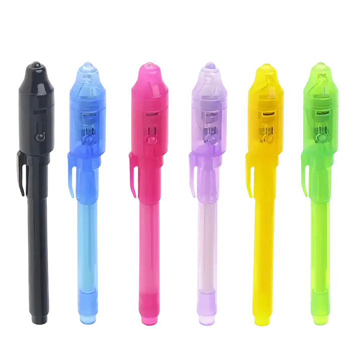 Stylo lumineux magique violet 2 en 1