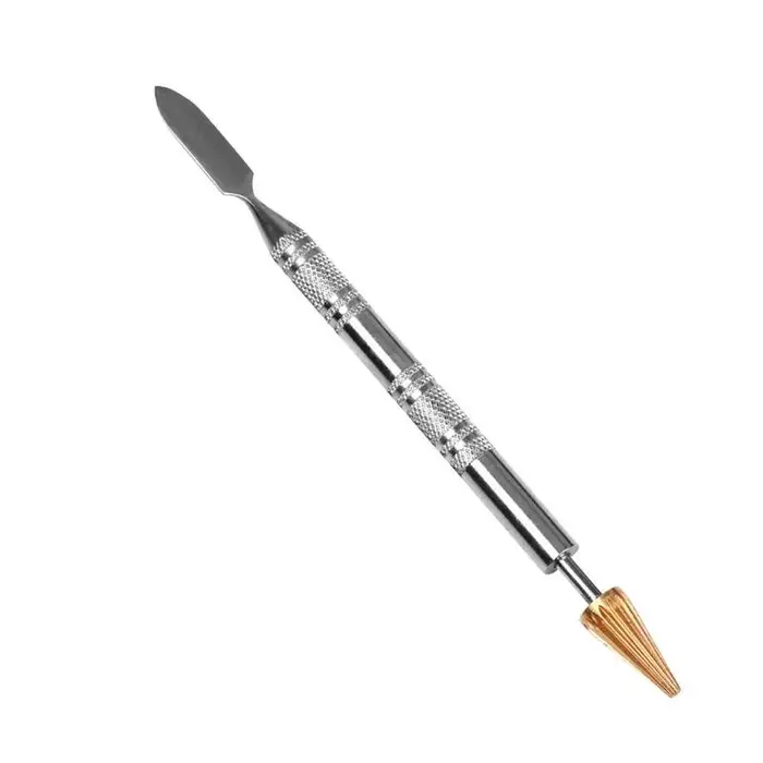 Bord du cuir Double tête colle en laiton rouleau de peinture collage à l'huile stylo de colorant bâton outil