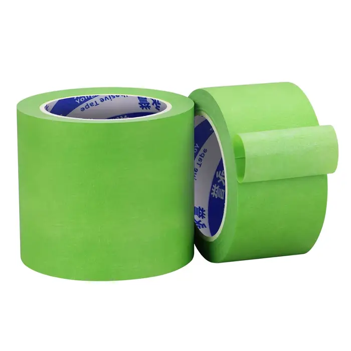 Ruban de masquage vert pour peintres, 10/20/50m, pour murs, peinture, emballage, automobile, maison,