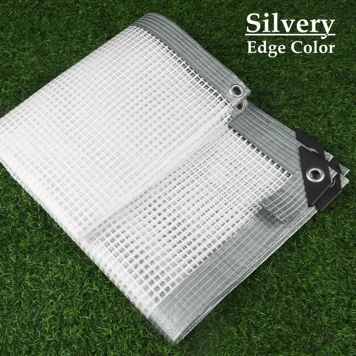 Bâche imperméable en PE renforcée à bord argenté 160 180GSM