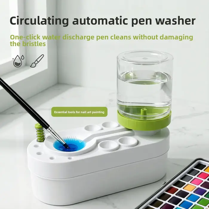 Nettoyeur de pinceaux professionnel pour aquarelle avec égouttoir