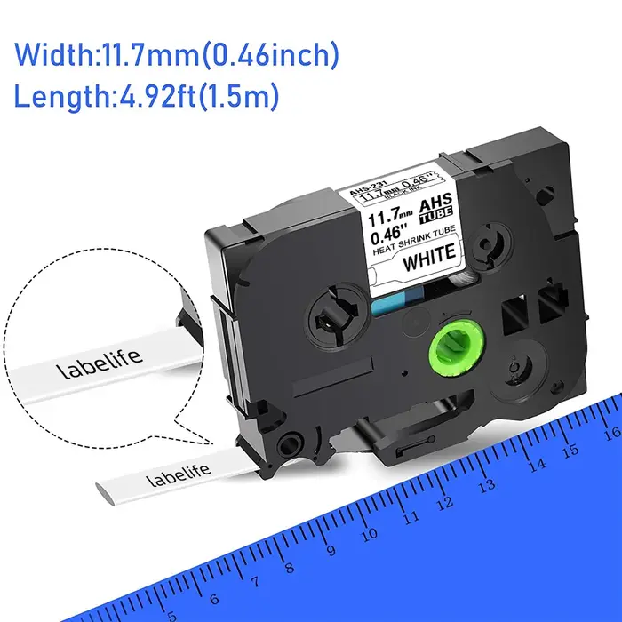 Ruban thermorétractable Compatible Brother HSe-231 HSe-211 HSe-221 HSe-631 pour p-touch PT-E550W E300 E500 P750WVP P900 P950W 7600