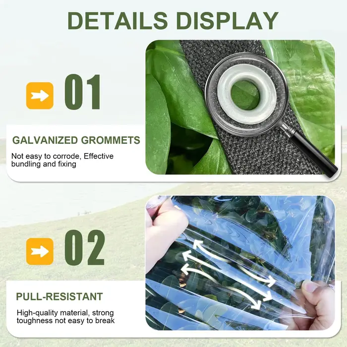 Bâche PE transparente imperméable 80 % transparente