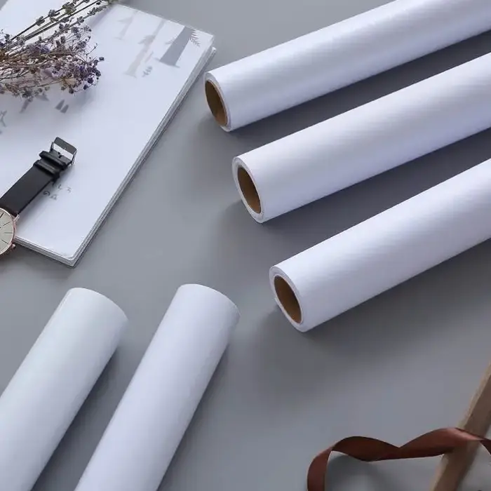 Papier peint auto-adhésif blanc pur