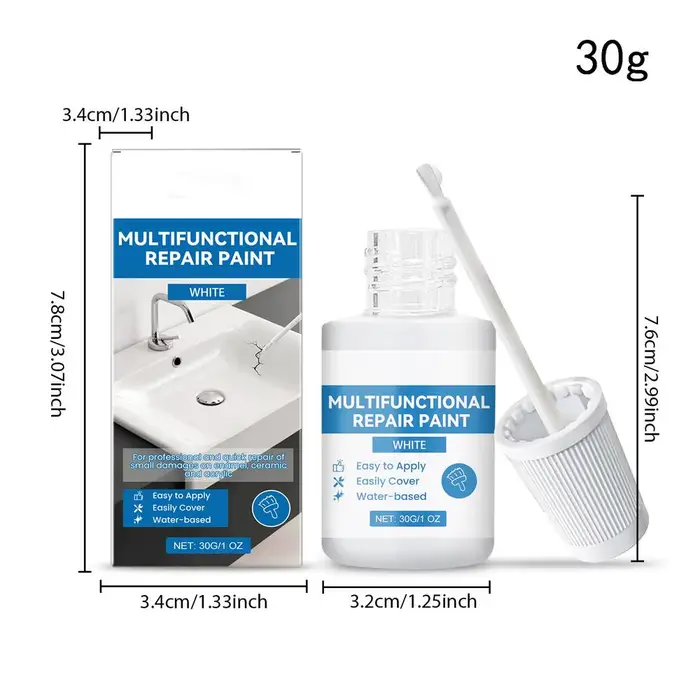 Peinture pour baignoire et carrelage, imperméable, séchage rapide, mastic anti-rayures, kit de rénov