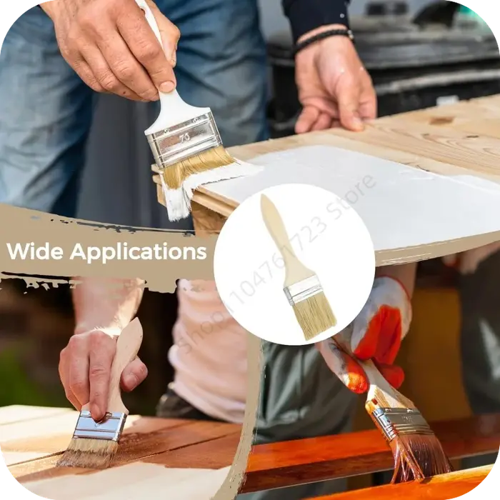 Lot de 5 pinceaux de peinture de qualité supérieure avec manche en bois