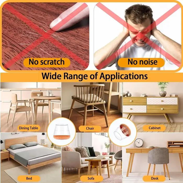 Capuchons de protection des pieds de chaise et de Table