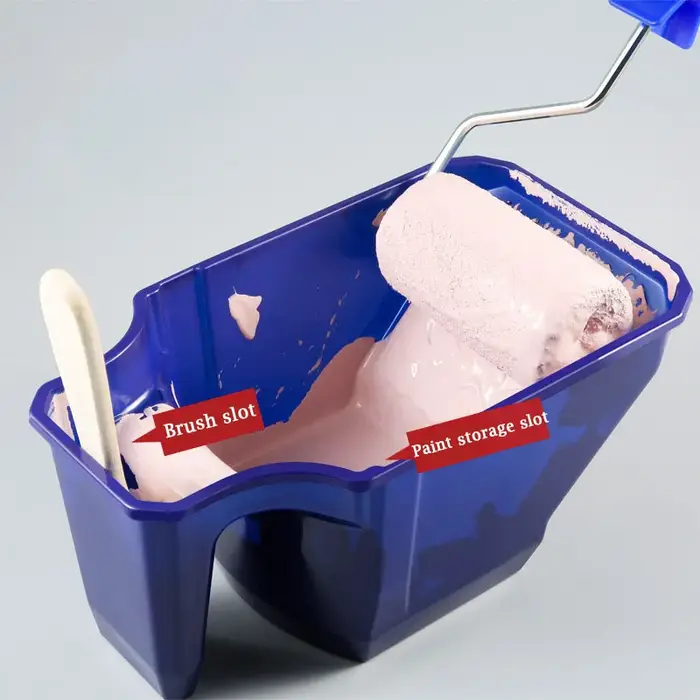 Tasse à peinture portative avec cadre à rouleau