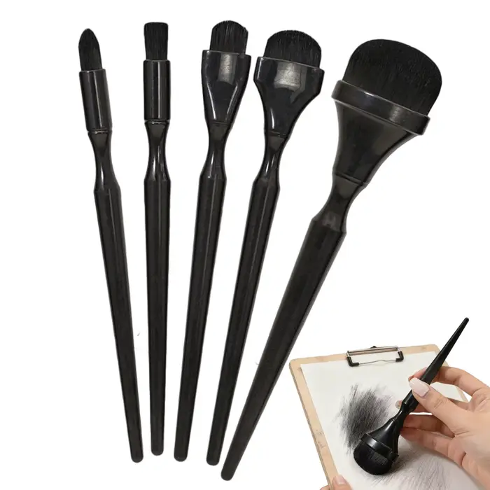 Lot de 5 pinceaux de mélange pour dessin au fusain