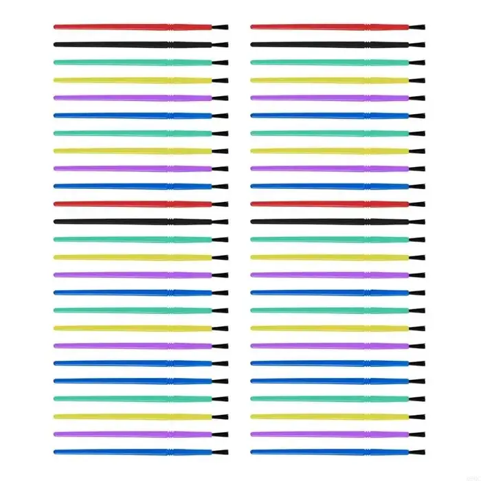 50 pcs petits pinceaux brosses cheveux en nylon Brosse d'artiste
