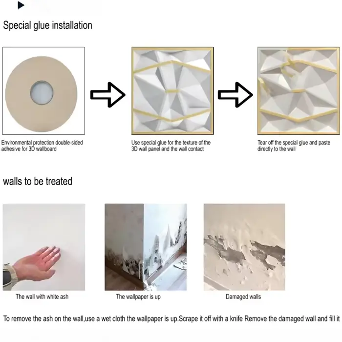 Panneaux muraux texturés 3D pour décoration murale intérieure