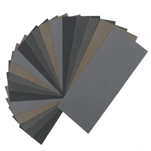 20pc papier de verre ensemble 1000/2000/3000/5000/7000 grain papier abrasif eau/sec papiers de verre